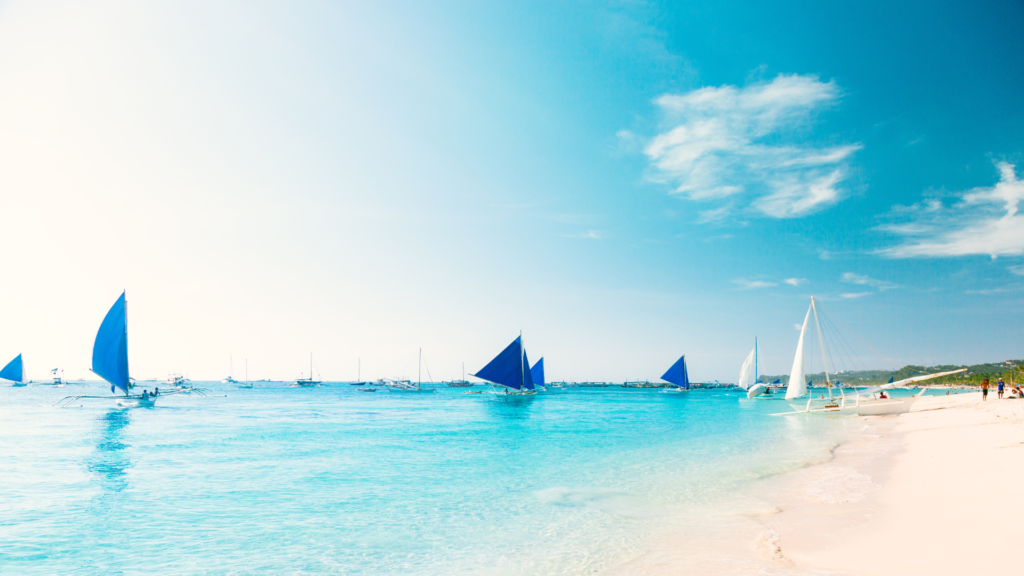 white sand beach of Boracay Island