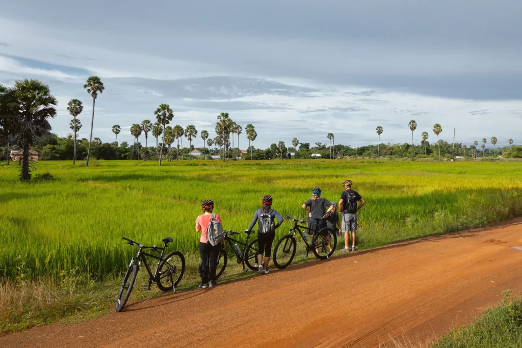 exploring the villages with mountain bikes_ cambodia cruise tour