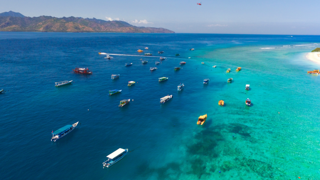 Gili Trawangan, or Gili T, has plenty of scuba diving and snorkeling spots.