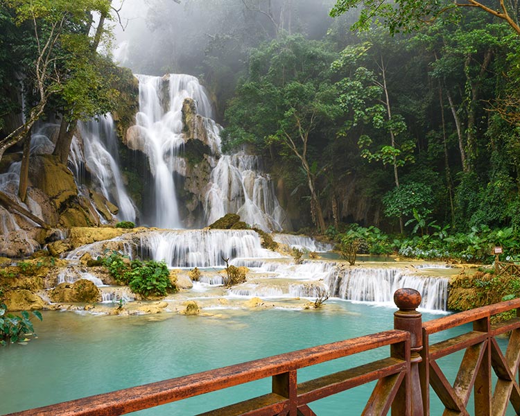 Kaung Si Waterfall _ Laos river crusie tour