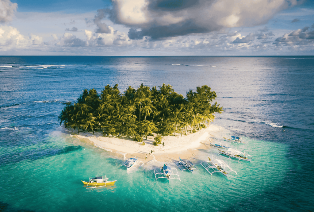 Aerial viewo of Siargao Island, Philippines