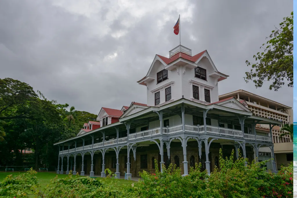 The stately and historic Silliman University building in Dumaguete, showcasing its beautiful architecture and sprawling grounds. A significant site for cultural exploration and potential venue for academic or corporate MICE events.