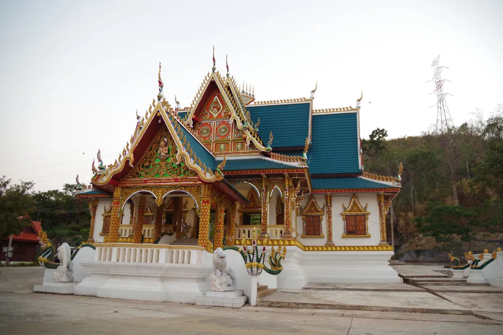Exquisite Buddhist temple architecture in Pakse, Laos, offering serene cultural immersion for luxury travelers and unique venues for high-end MICE groups.
